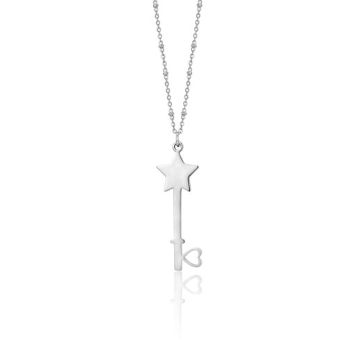 Collana donna Luca Barra Chiave a Stella CK1247 Realizzata in acciaio anallergico, con pendente a forma di chiave a stella. Lunghezza collana: 75 + 5 cm. Lunghezza elemento: 48 mm. 
