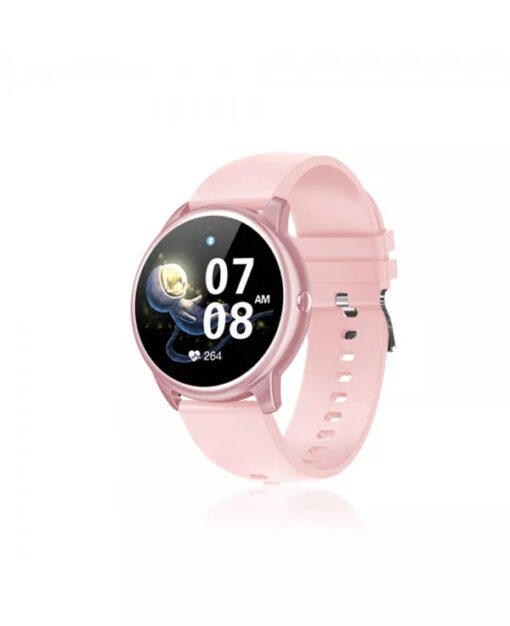 Orologio Smartwatch Donna David Lian Dubai DL119 con cassa rosa circolare 44x44 mm, schermo 1,3'' full-touch con risoluzione 240x240, cinturino in silicone di colore rosa, certificazione IP67, memoria RAM 160KB+128MB, versione Bluetooth BT5.0+ BT3.0 BLE. Batteria al litio ricaricabile tramite cavo USB dotato in confezione. Durata della batteria: fino a 25 giorni a seconda dell'utilizzo. Compatibile per sistemi Android ed iOS. Grazie alla tecnologia Bluetooth incorporata nel modello DUBAI di David Lian potrai facilmente effettuare e rispondere alle chiamate direttamente dallo smartwatch mentre fai attività fisica, lavori oppure sei impegnato nelle tue attività quotidiane.