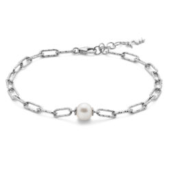 Bracciale donna Miluna Miss Italia PBR3140B Realizzato in argento, 925/1000 1 perle vere R Dimensione perla: 7-7,50mm. Lunghezza bracciale: 17,5+2cm. Colore: Bianco.