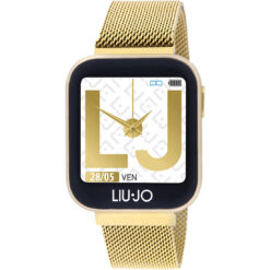 Orologio donna Liujo Smartwatch Gold SWLJ004 Realizzato in metallo e plastica. Il cinturino è in metallo. Le dimensioni della cassa sono: 39x34x11mm. L'orologio è waterproof: ip68. La versione bluetooth è bt4. 2. La cpu è nrf52832. La batteria è 170 mah li-polymer. I sistemi compatibili sono: android 5. 0 o versioni superiori o ios 9 o versioni superiori. Il display è 1. 4" color ips full touch 320x320px completamente touch. La distanza di comunicazione è circa 10 metri. È presente avviso chiamata e notifica. Le altre funzioni sono: pedometro,freq. Cardiaca,relax (esercizi di respirazione), saturazione,wriste sense, calorie, distanza, cronometro, meteo, sleep monitor, sveglia, sedentary reminder, sport, avviso bere, music remote control, scatto, ricerca smartphone, sfondo personalizzabile.
