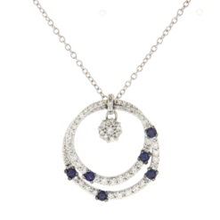 Collana donna Davite e Delucchi Zaffiro Blu CLN011468 ZF Caratura Brillanti Totale: 0,86ct. Caratura Zaffiri: 0,32ct.  Colore Brillanti: G. Purezza Brillanti:  VS. Lunghezza collana: 45cm. Garanzia: Ufficiale Davite e Delucchi. Confezione: Originale Davite e Delucchi. GARANZIA: Prezioso, originale e unico, assolutamente italiano. Un gioiello Davite&Delucchi si riconosce a prima vista. Ogni gioiello Davite e Delucchi presenta il marchio laser inciso sull'oggetto stesso, inoltre viene accompagnato da un certificato assicurativo che tutela il gioiello in caso di furto o incendio.