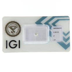 Diamante Blisterato IGI 0,30ct Colore F Purezza IF IGI: 