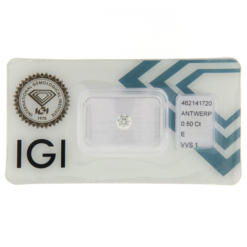 Diamante Blisterato IGI 0,50ct Colore E Purezza VVS1 IGI: 